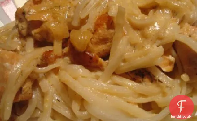 Capellini Mit Lachs und Zitronen-Dill-Wodka-Sauce