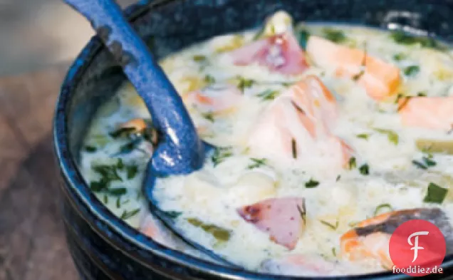 Lachs und Mais Chowder