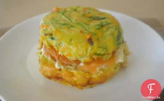 Geräucherter Lachs Frittata Dreiecke