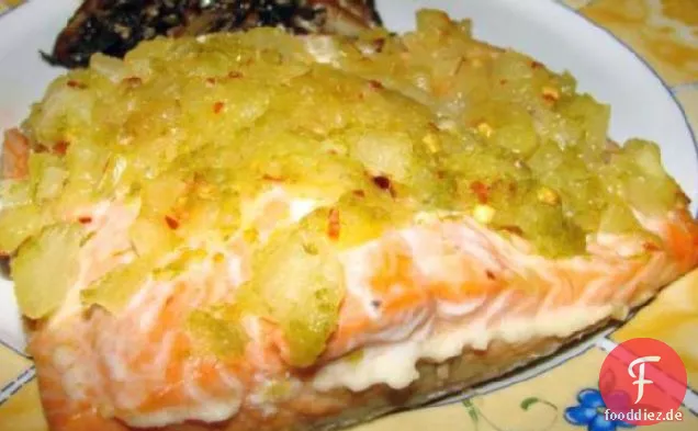 Ananas verkrusteter Lachs