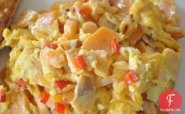 Leo - Lox, Eier und Zwiebeln (Meine Version mit roten Paprika)