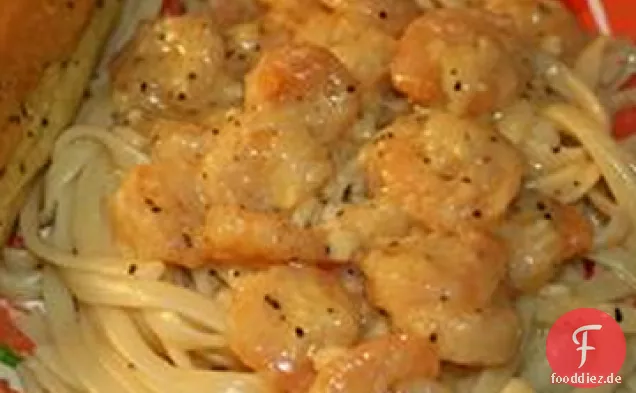Zitrone Pfeffer Pasta Meeresfrüchte