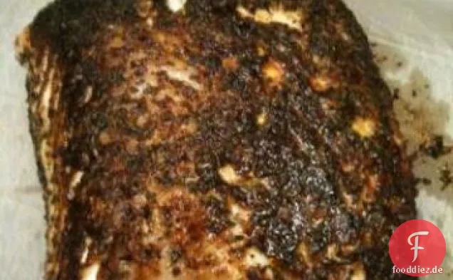 Geschwärzter Fisch