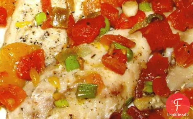 Gebackener Red Snapper Mit Zitrus - Tomaten-Topping -