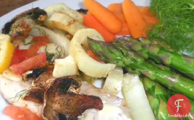 Red Snapper mit Fenchel & Pilzen