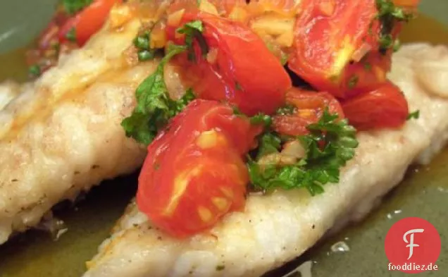 Red Snapper Mit Tomaten-Safran-Vinaigrette