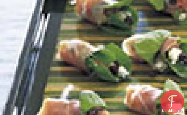 Prosciutto-Wrapped Gorgonzola mit Rucola