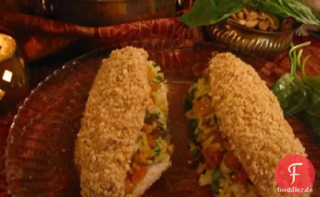 Cashew verkrustete gefüllte Tilapia