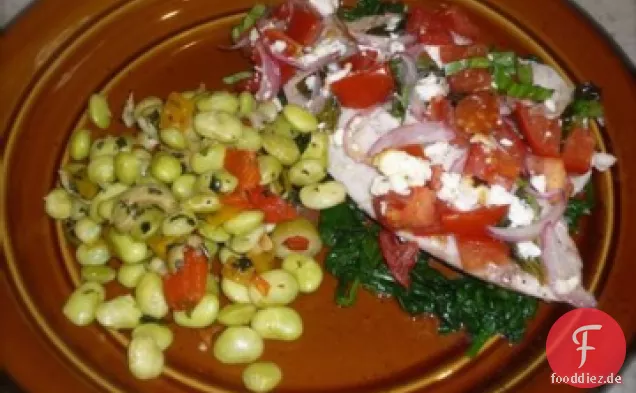Gebackene Tilapia im mediterranen Stil