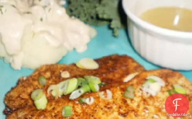Pfanne gebraten Cajun Tilapia