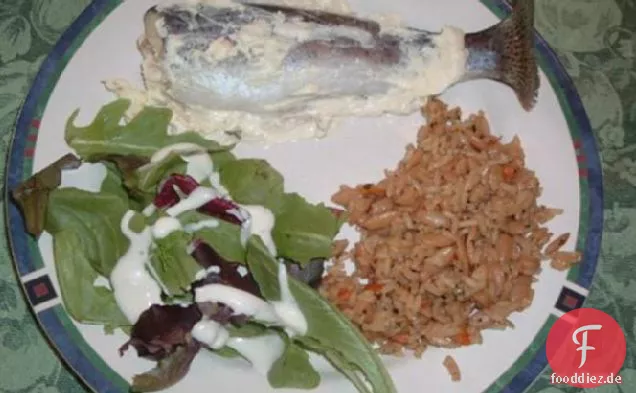 Bbq'd Forelle von einem echten Oregonian