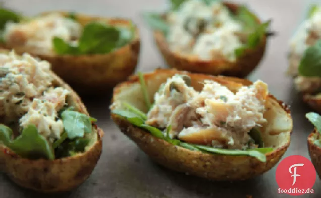 Geräucherte Forelle Kartoffelschalen
