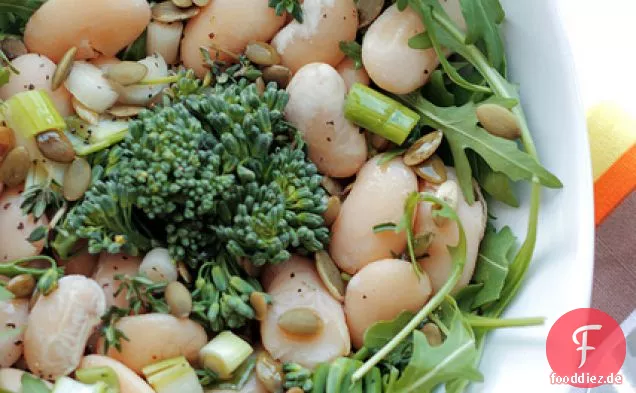 Butterbohnen, Brokkoli und Rucola