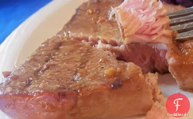Fettarme Teriyaki gegrillte Thunfischsteaks