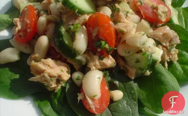 Thunfisch-Bohnen-Zitronensalat