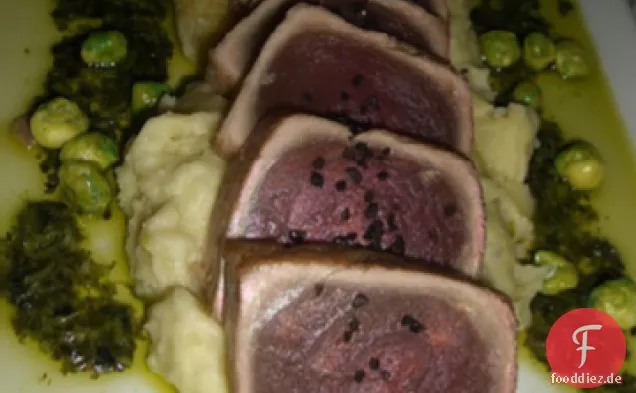 Thunfisch-Staaten mit Wasabi-Mayonnaise