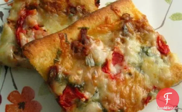 Thailändische Thunfisch-Tomaten-Pizza