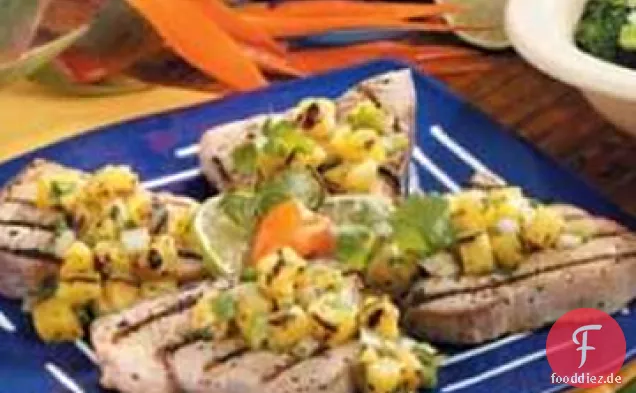 Gegrillter Thunfisch mit Ananas-Salsa