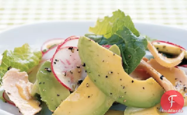 Thunfisch, Avocado und Romaine Salat