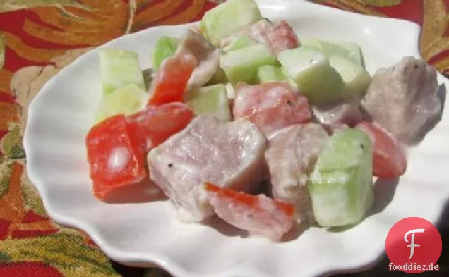Poisson Cru oder E'Iaota (tahitianischer Kalk-marinierter Thunfisch)