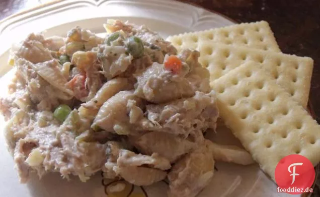 Halten Sie das Mayo-Thunfisch-Salat-Sandwich