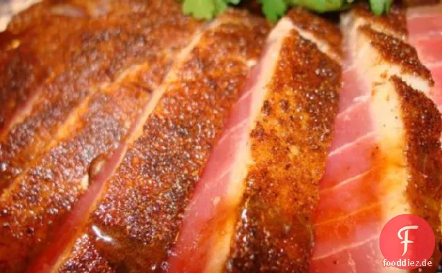 Roter Chili gebratener Thunfisch mit Teriyaki-Glasur