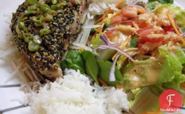 Teddy 's Mommy' s Pan Seared Ahi Thunfisch Mit Wasabi-Sauce