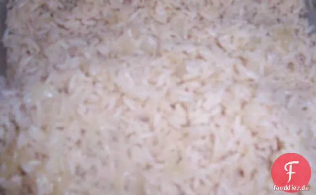 Ofen gebackener weißer Reis, jedes Mal perfekt!