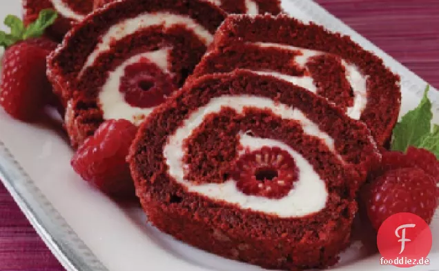 Roter Samt Kuchenrolle Rezept