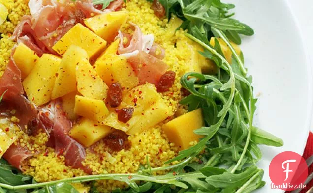 Mango, Parmaschinken und Rucola Coucous