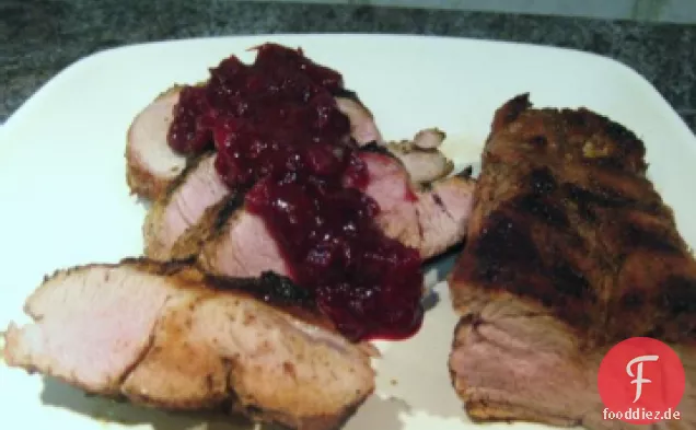Schweinebraten mit Cranberry-Glasur