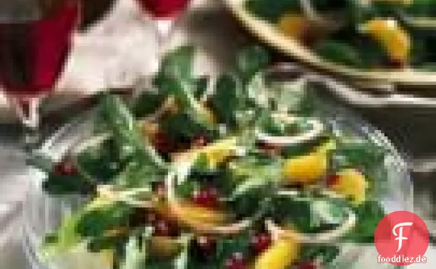 Rucola-Orangen-Salat Mit Granatapfel-Weißwein-Vinaigrette