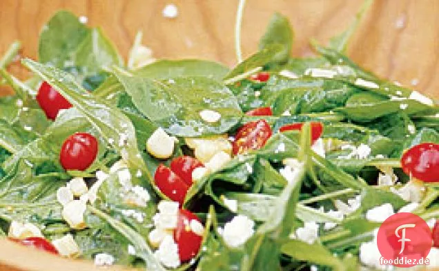 Gegrillter Maissalat mit Kirschtomaten, Rucola & Ricotta Salata