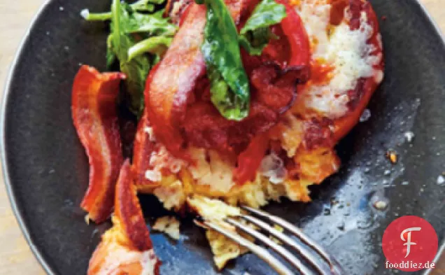 French Toast BLT mit gerösteter Knoblauchvinaigrette