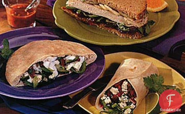 Zucchini-Tomaten-Frittata-Sandwiches