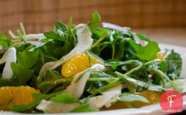 Rucola, Fenchel und Orangensalat
