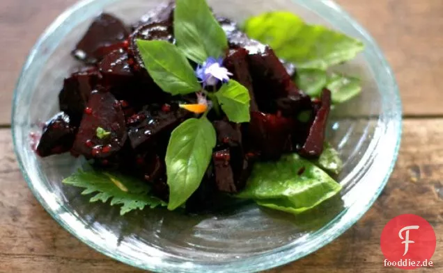 Honig-Ingwer-Balsamico-Glasierte Rüben