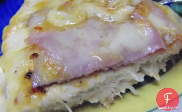 Schnelles Hühnerschnitzel mit Schinken und Gruyere