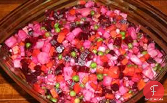 Ukrainische Salat Vinaigrette (Rübensalat)