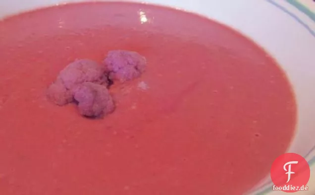 Lila Leidenschaft Suppe! Blumenkohl-und Kartoffelsuppe