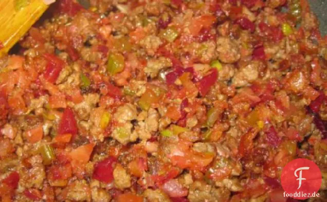 Roter Flanell-Schweinefleisch-Hash