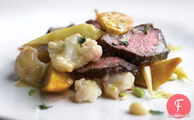 Sommer Gemüse Mit Flatiron-Steak
