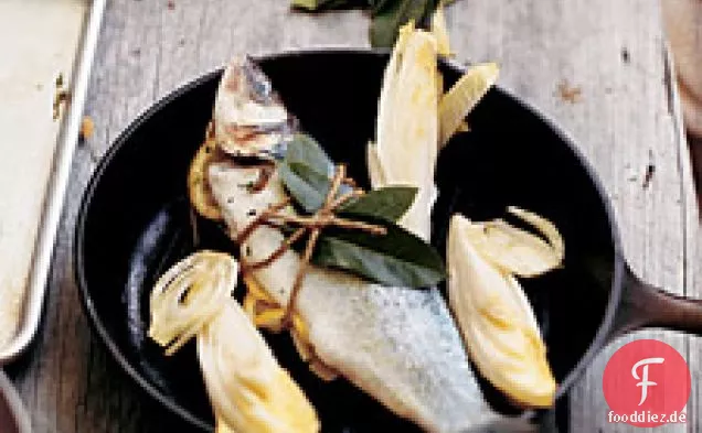 Gegrillter Wolfsbarsch Mit Gemüse