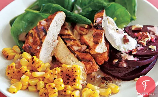 Huhn Abendessen Salat