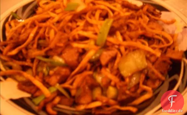 Philippinen Monggo Bohnen und Pechay (Mungobohnen und Bok Choi)