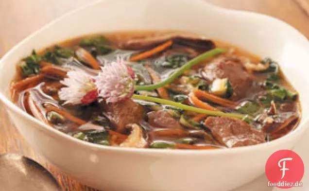 Asiatische Gemüse-Rindfleischsuppe