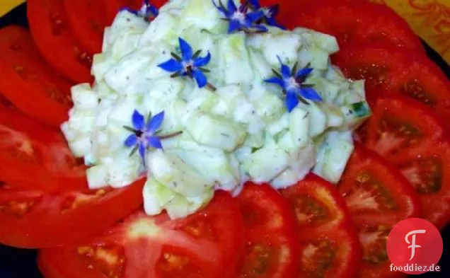 Roter weißer und blauer Salat
