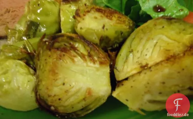Rosenkohl mit Pekannüssen und Süßkartoffeln