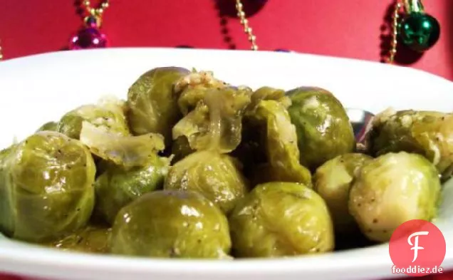 Gebackener süß-saurer Rosenkohl