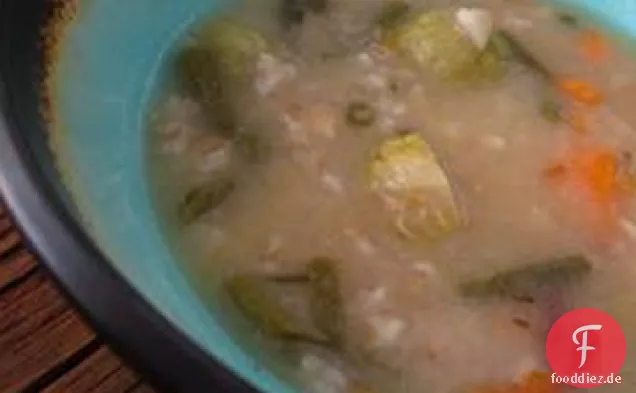 Rosenkohl und Gerstensuppe